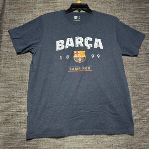 Barca Barcelona T Shirt Men's XL Blue Short Sleeve Camp Nou